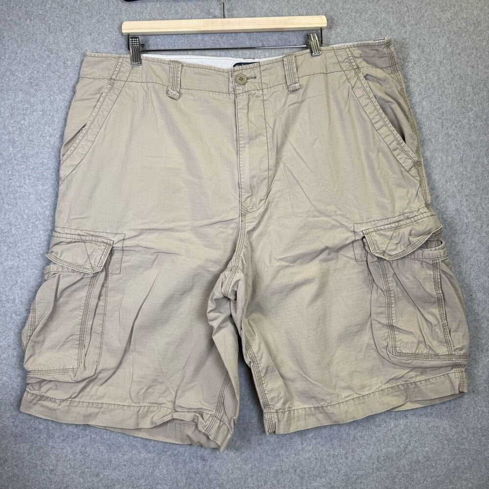 Polo Jeans Company by Ralph Lauren Mens 42 Cargo Shorts Tan Khaki 100% Cotton